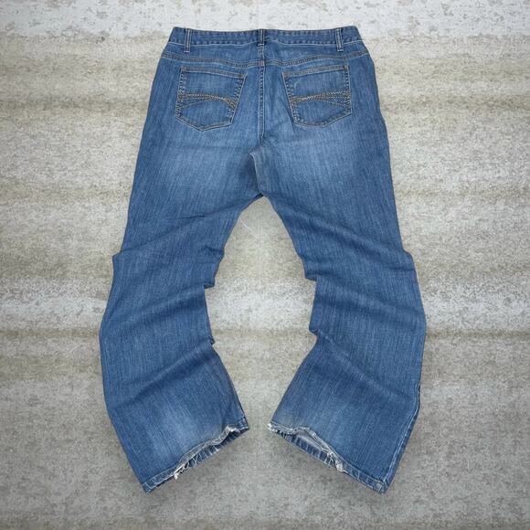 Vintage Y2K Tommy Hilfiger Jeans 34x30 Flared Medium Wash Denim - Picture 1 of 5